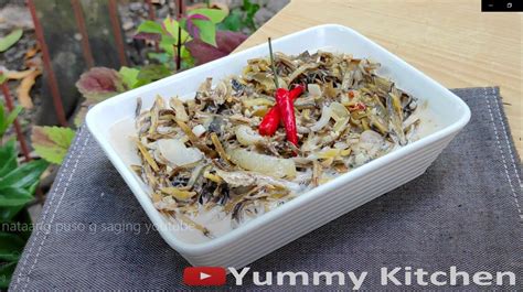 kinantot puno ng saging|Ginataang Puso ng Saging .